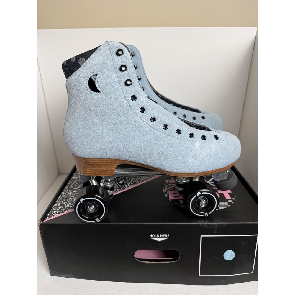 Moonlight Moon Boot Periwinkle Blue Suede Roller Skates Mens 12 Womens 13 EU 47‎